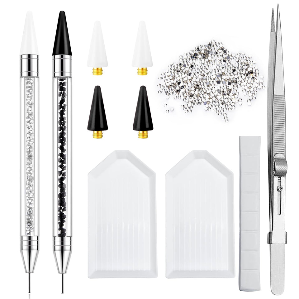 LIGHT RAIN front packaging showing complete rhinestone picker kit and included trays