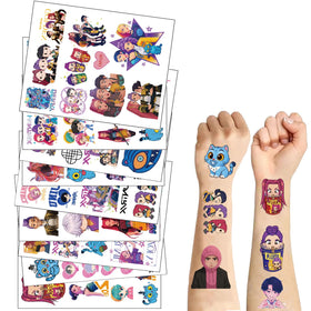 LightningStickers party scene with kids wearing tattoos highlighting festive creative play