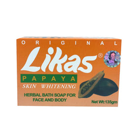Likas soap on bathroom counter with towel, everyday cleansing convenience