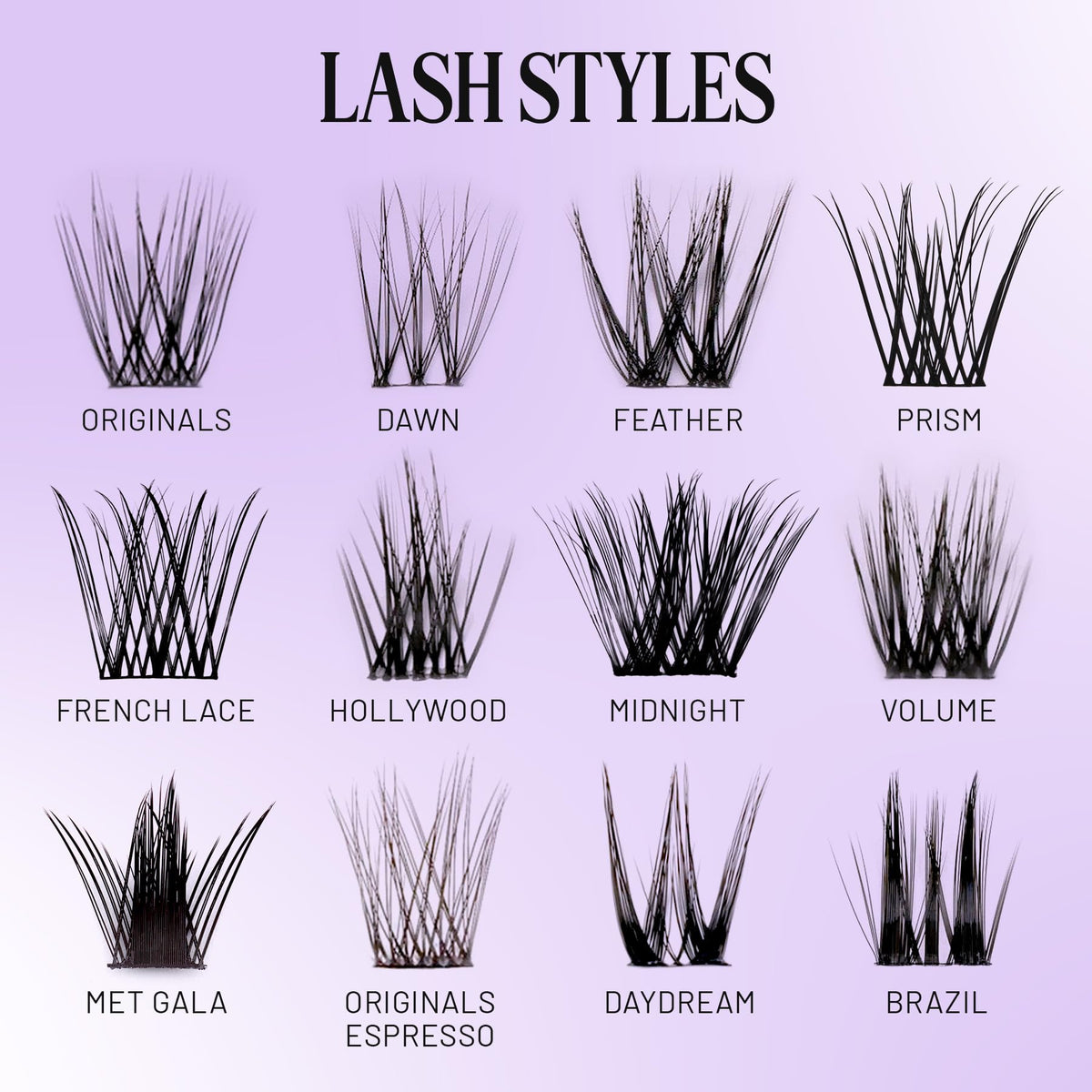 Lilac St lashes on model for a subtle everyday enhancement