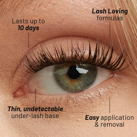 Lilac St lifestyle night out look displaying bold, long-lasting lash effect