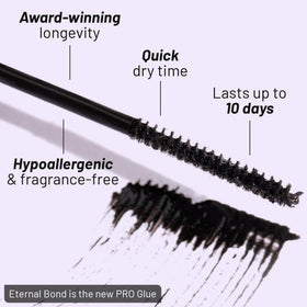 Lilac St on a vanity with lashes and tools showing professional-ready routine benefit