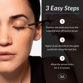 LiLash serum texture close-up showing smooth formula for even conditioning