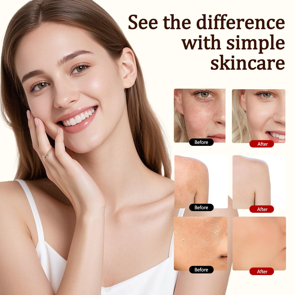 Lilei Beauty applied on hand showing quick absorption and hydrated skin benefit