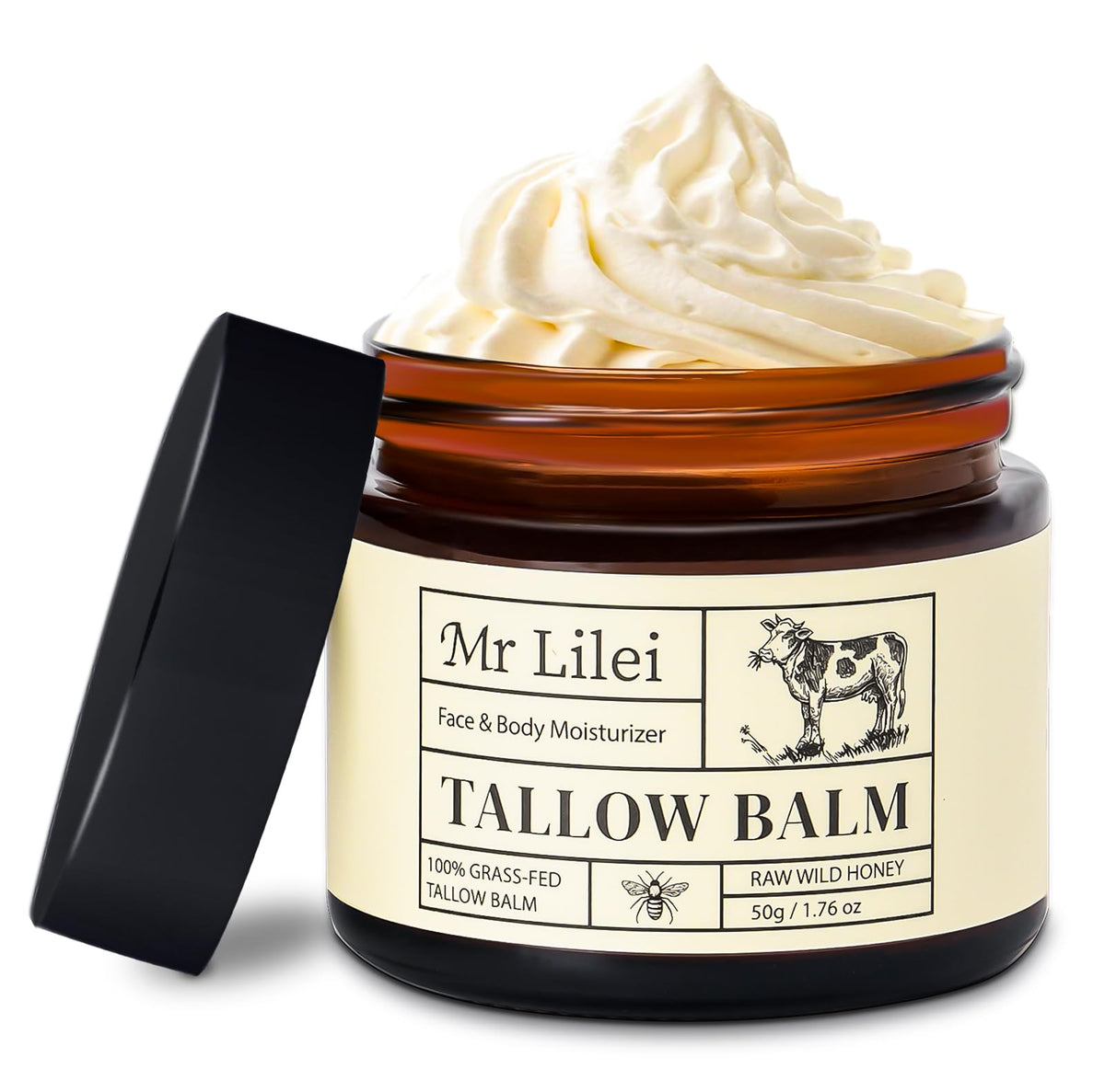 Lilei Beauty jar front view showing label and compact travel size benefit