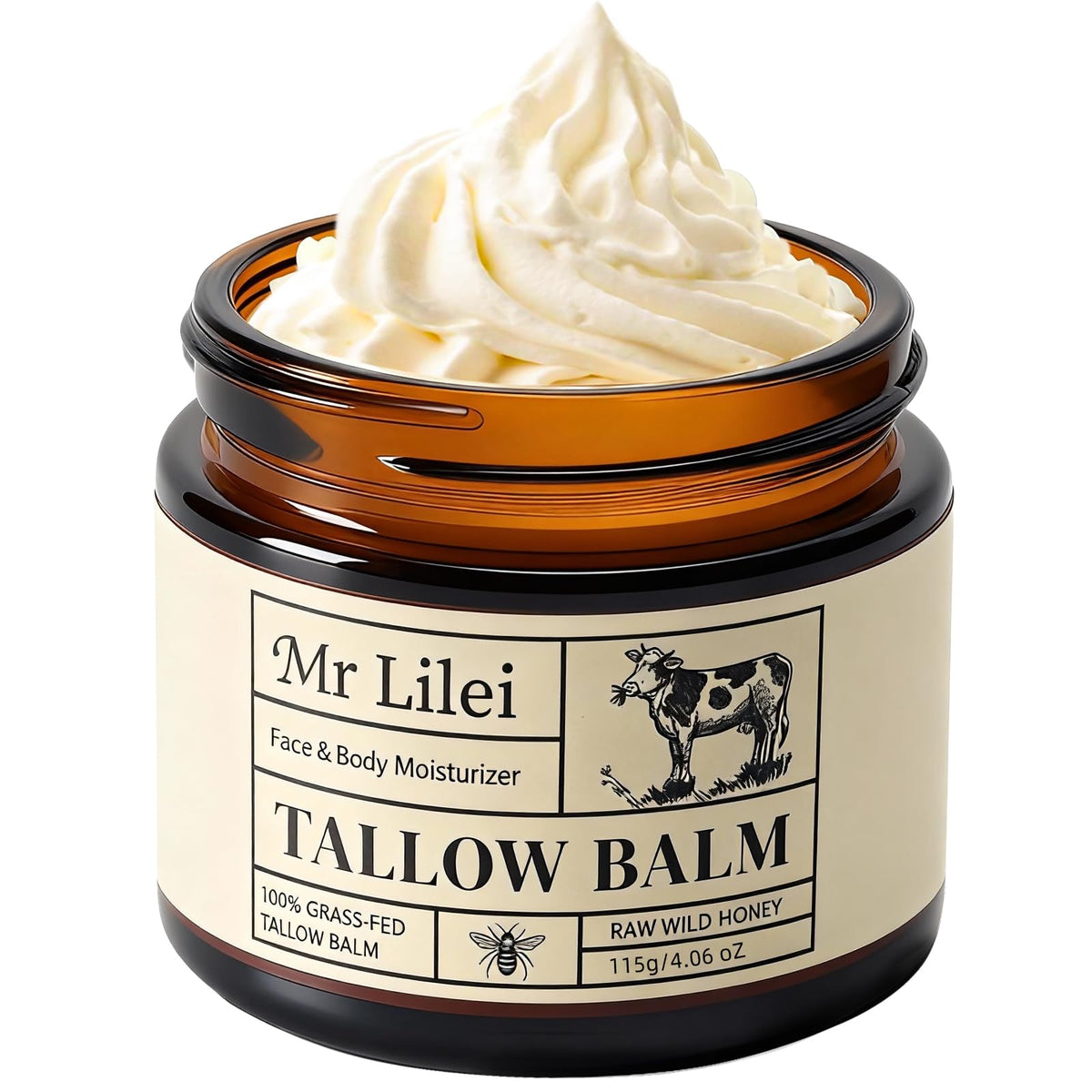 Lilei Beauty front jar view showing clean packaging and moisturizing benefits