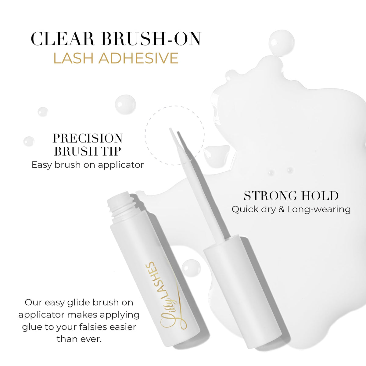 Lilly Lashes precision brush applicator for even thin glue lines