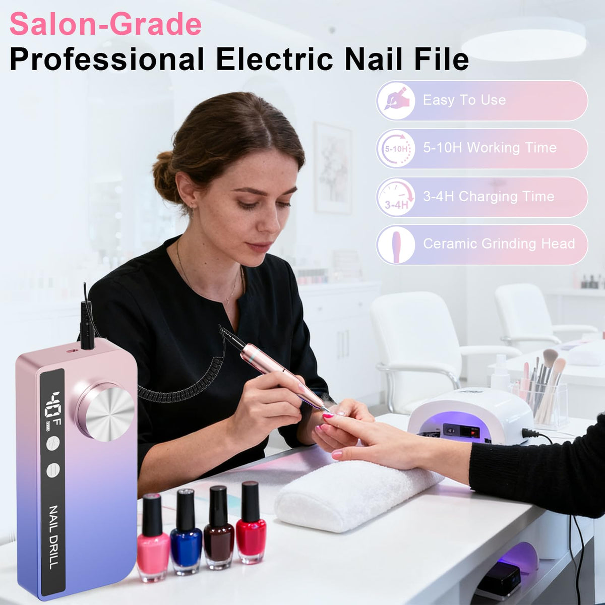 Lilonthy 12-piece bit kit laid out for versatile manicure use