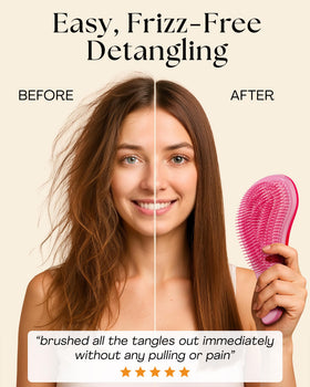 Lily England close-up of flexible bristles detangling knots without breakage