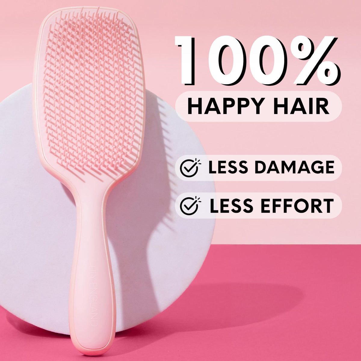 Lily England brush separating and defining curls for frizz control