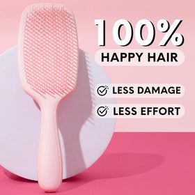 Lily England brush separating and defining curls for frizz control
