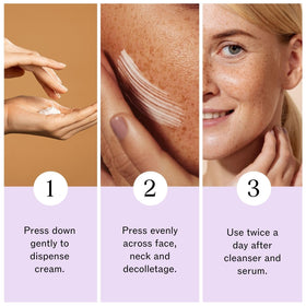 LilyAna Naturals applied to neck showing smooth hydration result