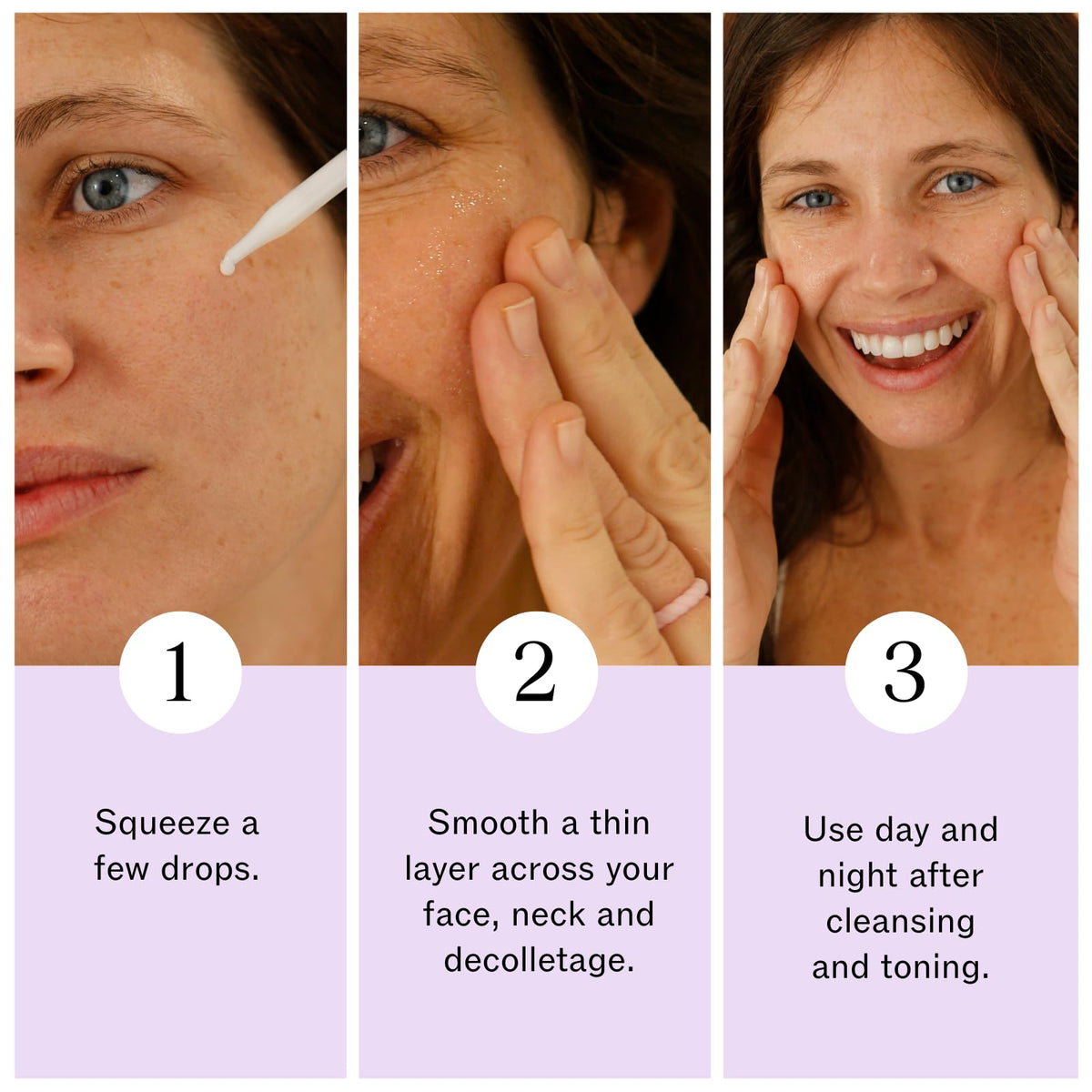 LilyAna Naturals before and after skin comparison showing brighter, even tone