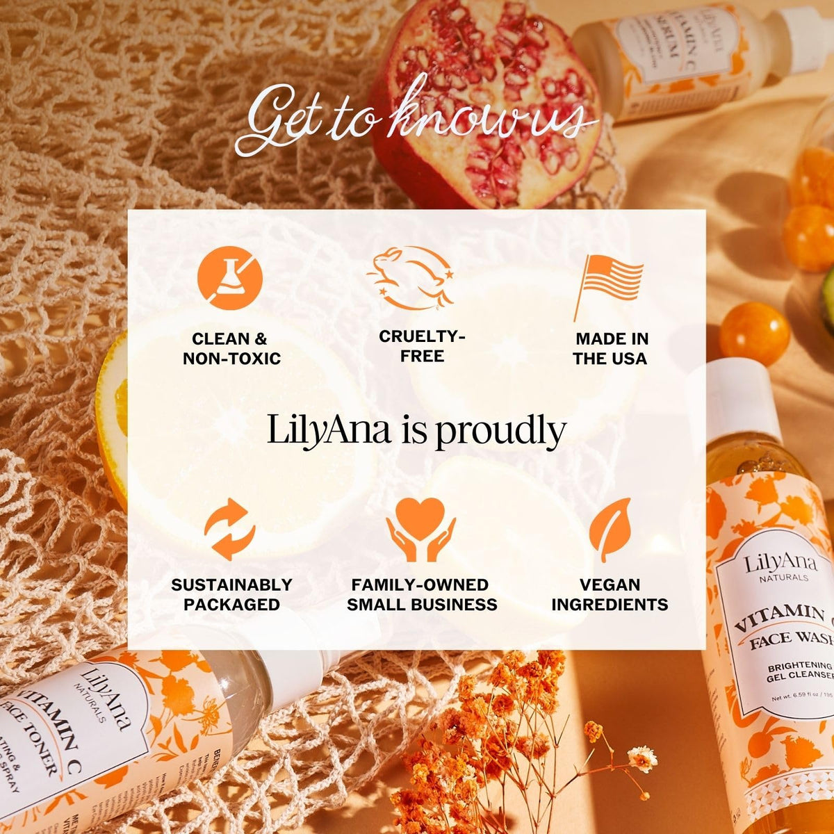LilyAna Naturals bottle staged on bathroom counter for daily routine inspiration