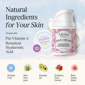 LilyAna Naturals jar held in hand illustrating compact travel size
