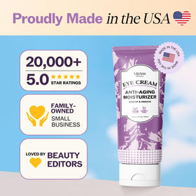 LilyAna Naturals in morning routine scene showing under-eye brightening benefit