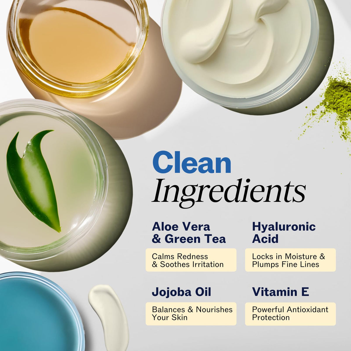 LilyAna Naturals open jar with cream on fingertip demonstrating easy spreadability and moisture