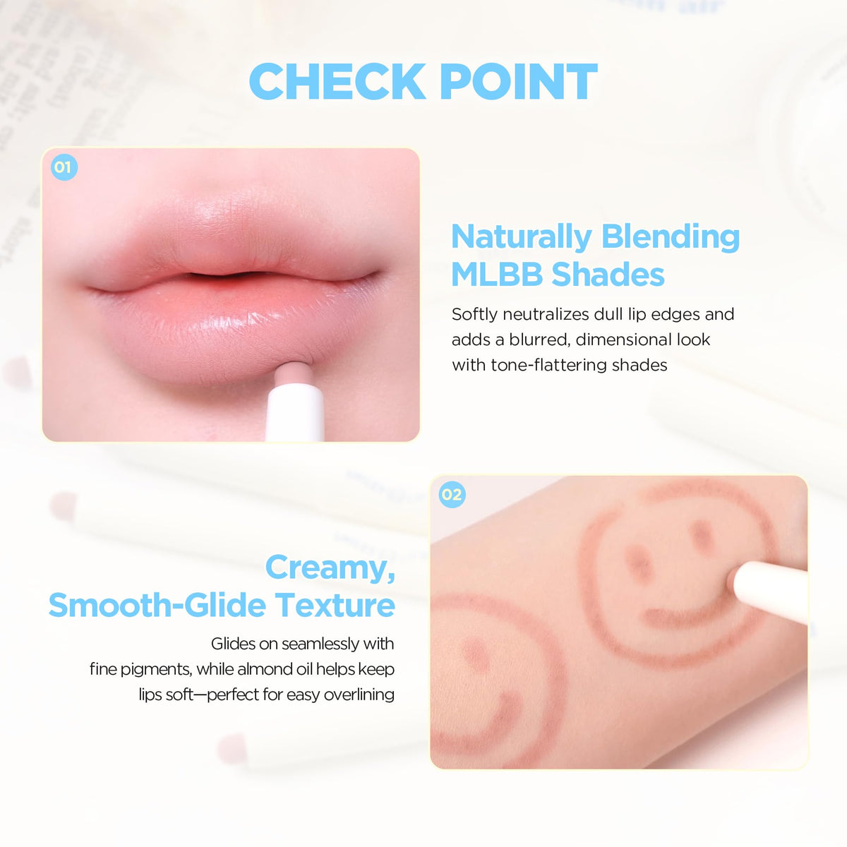lilybyred creamy texture swatched to show smooth glide and blendability