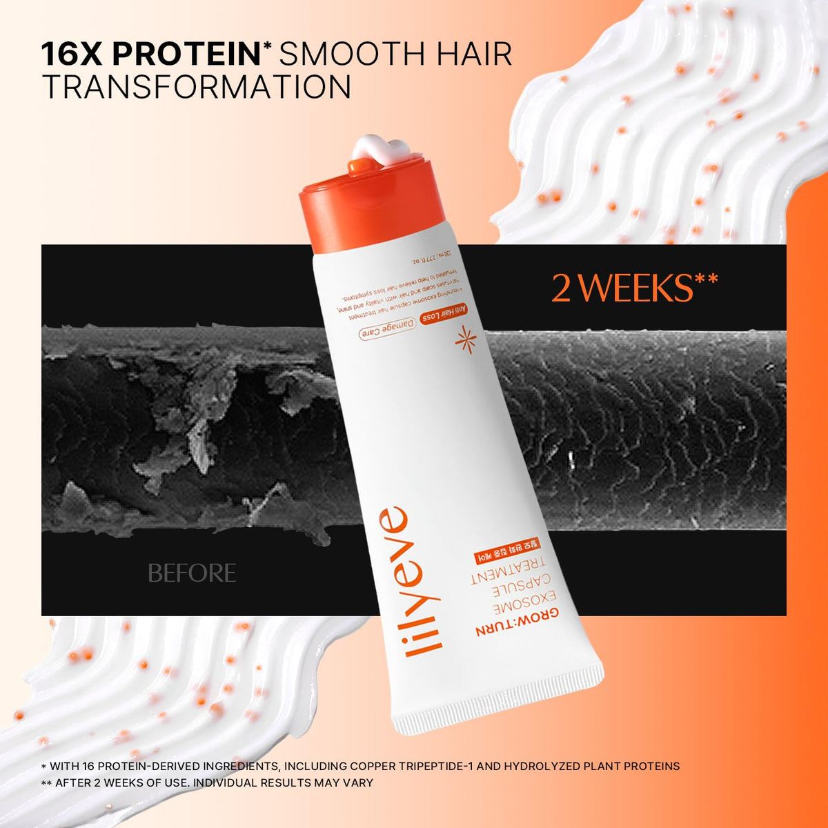 lilyeve before and after scale view suggesting stronger, glossier hair