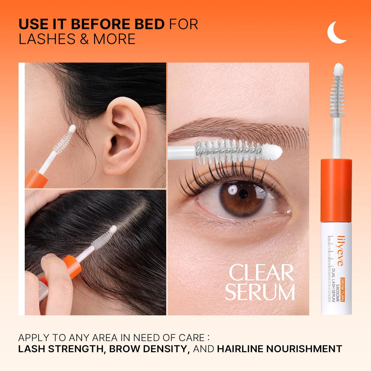 lilyeve in-use application on lashes demonstrating easy brush