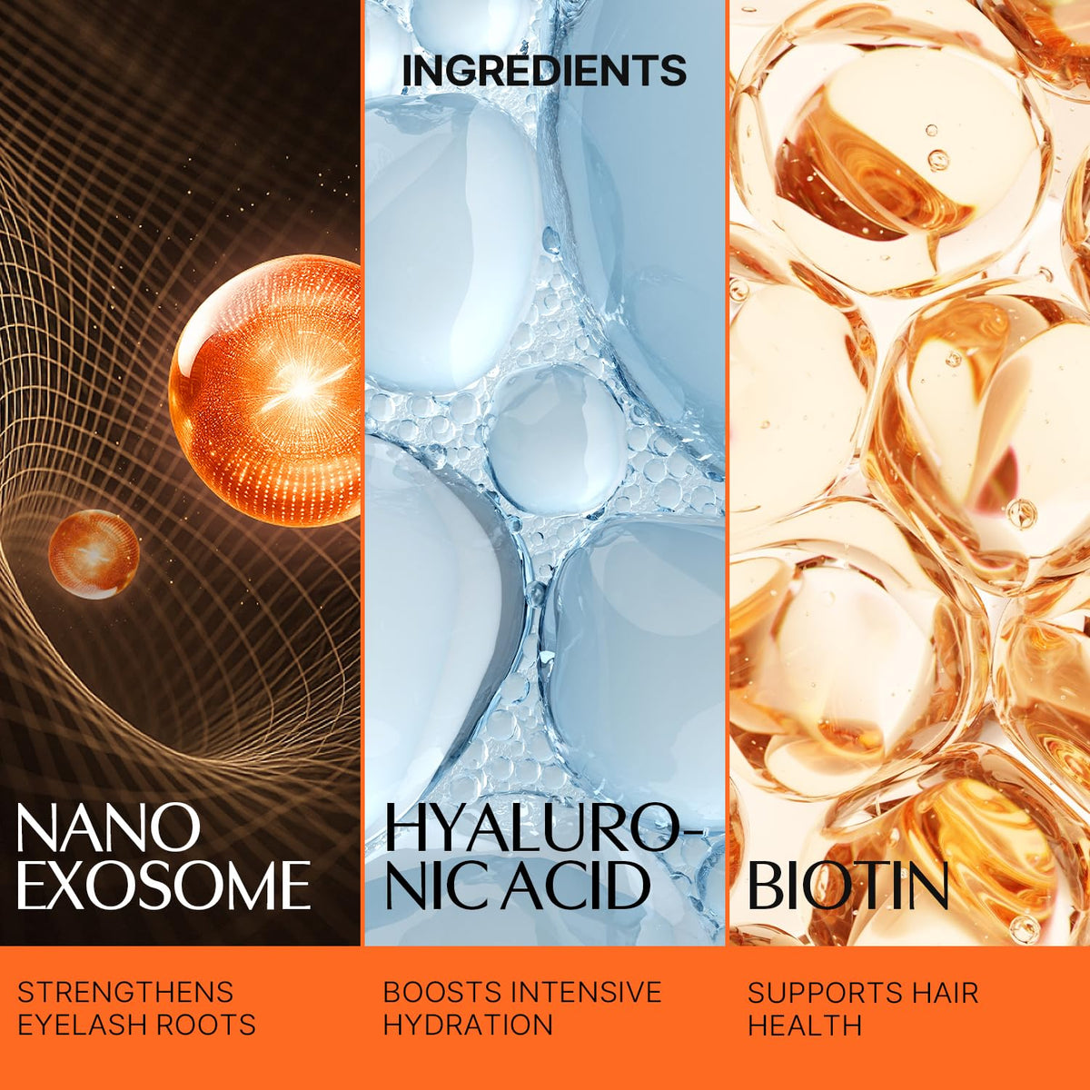 lilyeve label ingredients view emphasizing exosomes and biotin