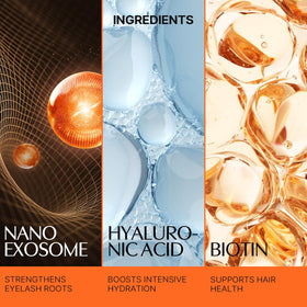 lilyeve label ingredients view emphasizing exosomes and biotin