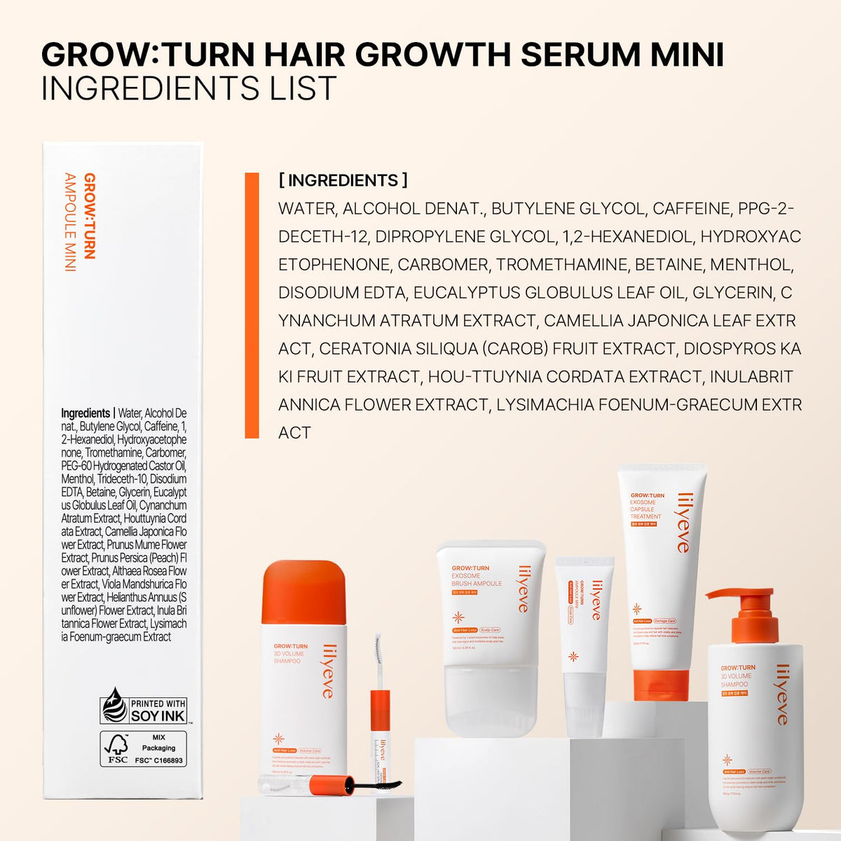 lilyeve product with heartleaf and botanical elements emphasizing soothing properties