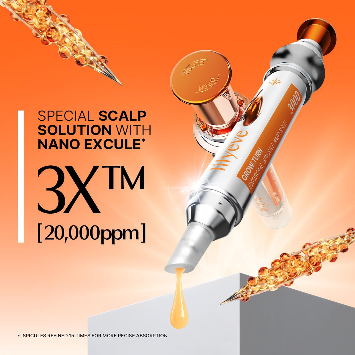lilyeve spicule texture closeup showing refined microspicules for deep delivery benefit enhanced penetration