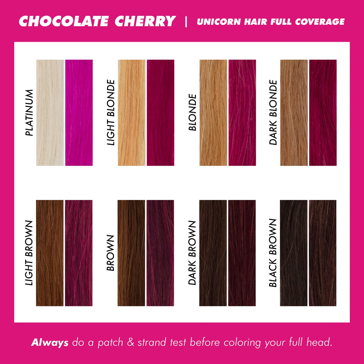 Lime Crime tint on dark hair showing subtle red-reflective shine benefit