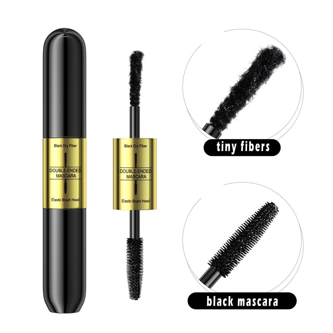 Linble black cream brush close-up demonstrating curling and intense pigmentation benefit