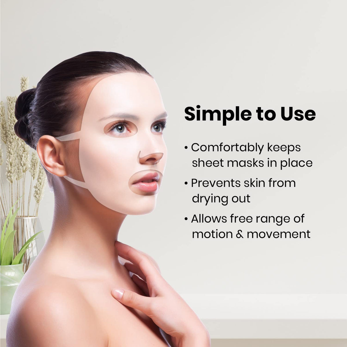 Lindo Silimask close-up of smooth silicone texture for comfortable, odorless wear