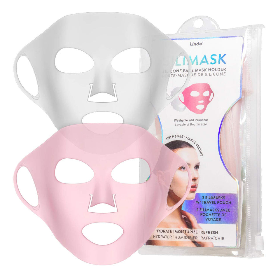 Lindo Silimask front view showing full coverage and tidy mask application benefit