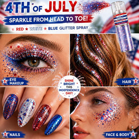 Lingyun glitter on hairline detail offering long-lasting festival sparkle