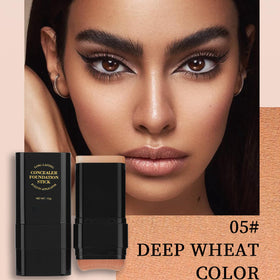 Lingyun label shade 05 Deep Wheat closeup verifying color match for warm deep tones