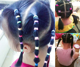 Lintopos colorful hair bands arranged flat showing mix-and-match styling