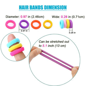 Lintopos hair tie next to a coin showing small size and portable benefit
