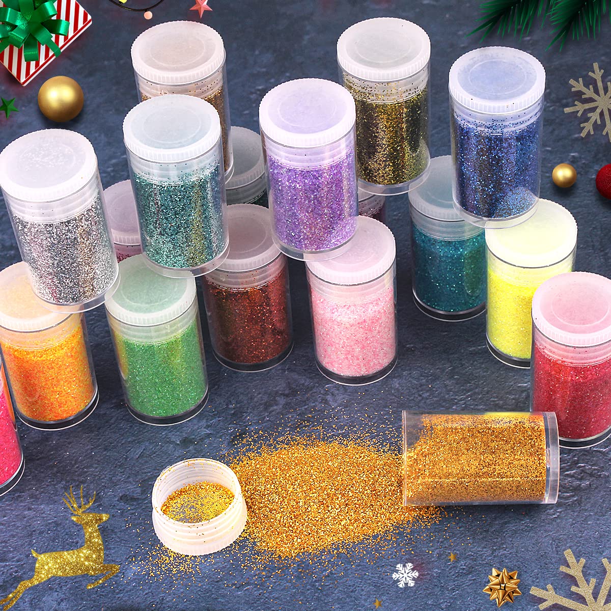 Linwulte glitter mixed into epoxy on a tumbler showing glossy prismatic finish, durable visual impact