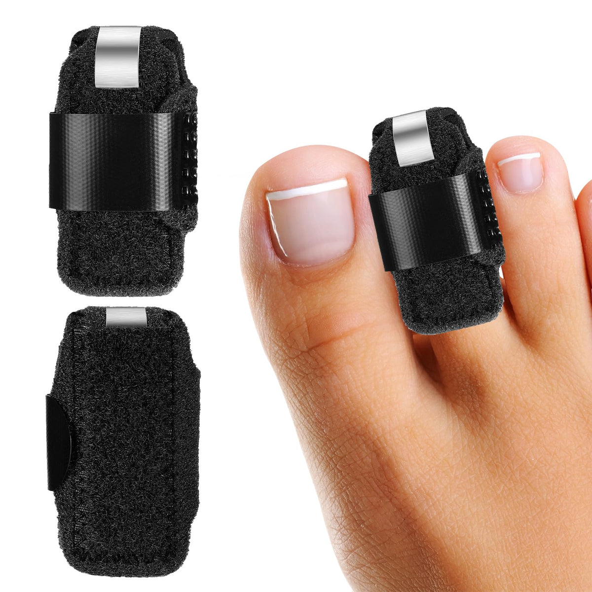 LINXIU front view of two splints showing compact pack and easy storage benefit