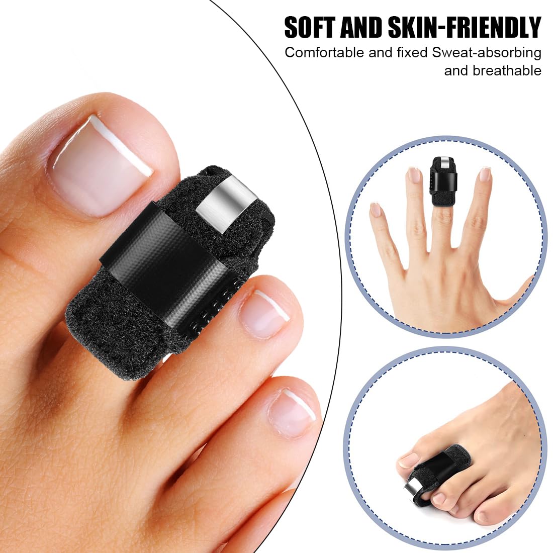 LINXIU side profile on foot showing discreet fit and walking comfort