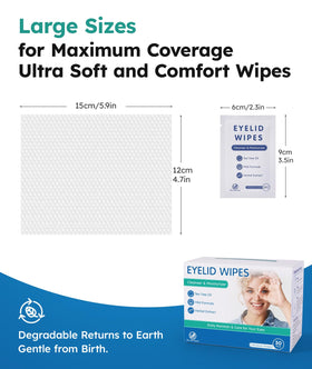 linzercin wipe being used on eyelid to remove makeup and soothe irritation