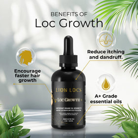 Lion Locs dropper dispensing measured oil for precise application