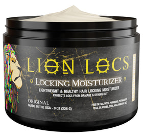 Lion Locs front packaging showing clean branding and product benefit