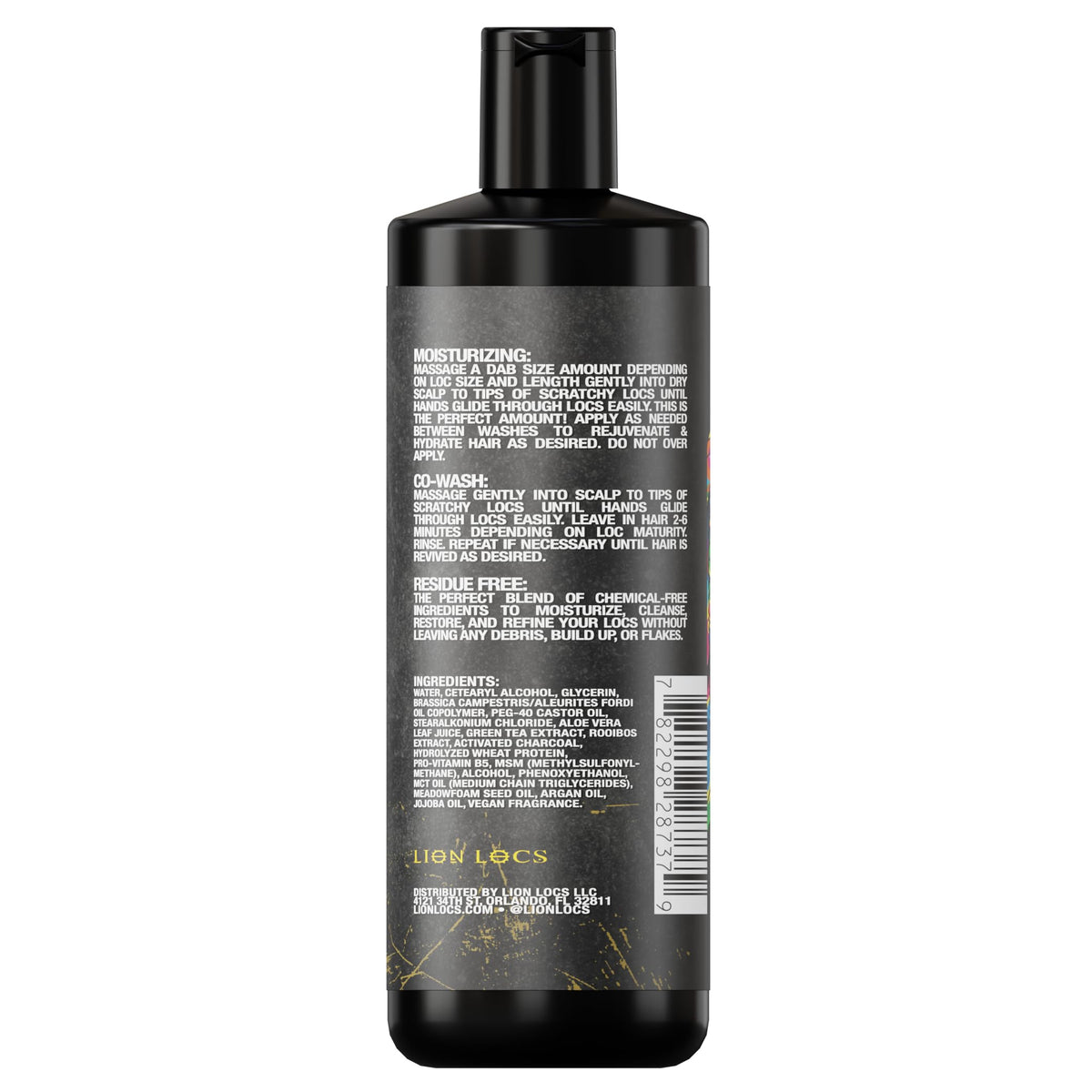 Lion Locs bottle in shower lifestyle shot conveying daily maintenance ease
