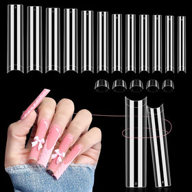 LIONVISON front packaging of 504 clear nail tips, ideal for salons
