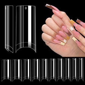LIONVISON front packaging showing 500 clear square nail tips and compact box benefit