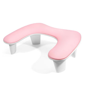 LIONVISON front view of pink arm rest showing wide U-shape and plush surface benefits comfort