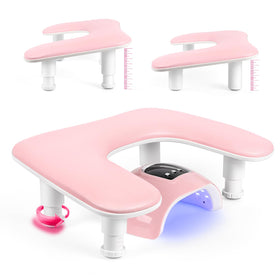 LIONVISON front view pink arm rest showing stable workspace benefit