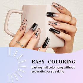 LIONVISON applied in salon setting showing professional-looking long square nails