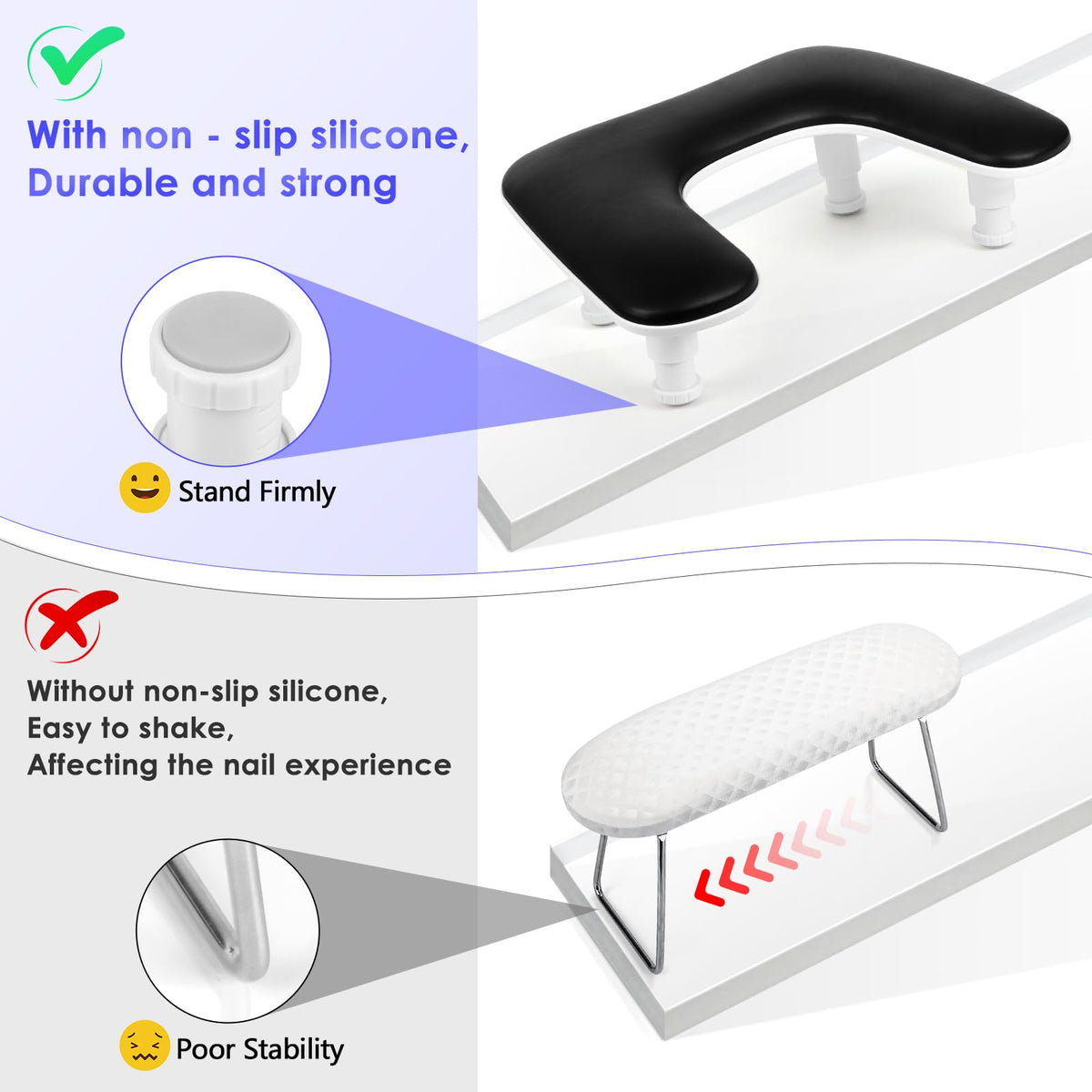 LIONVISON arm rest in salon use showing steady client hand positioning benefit