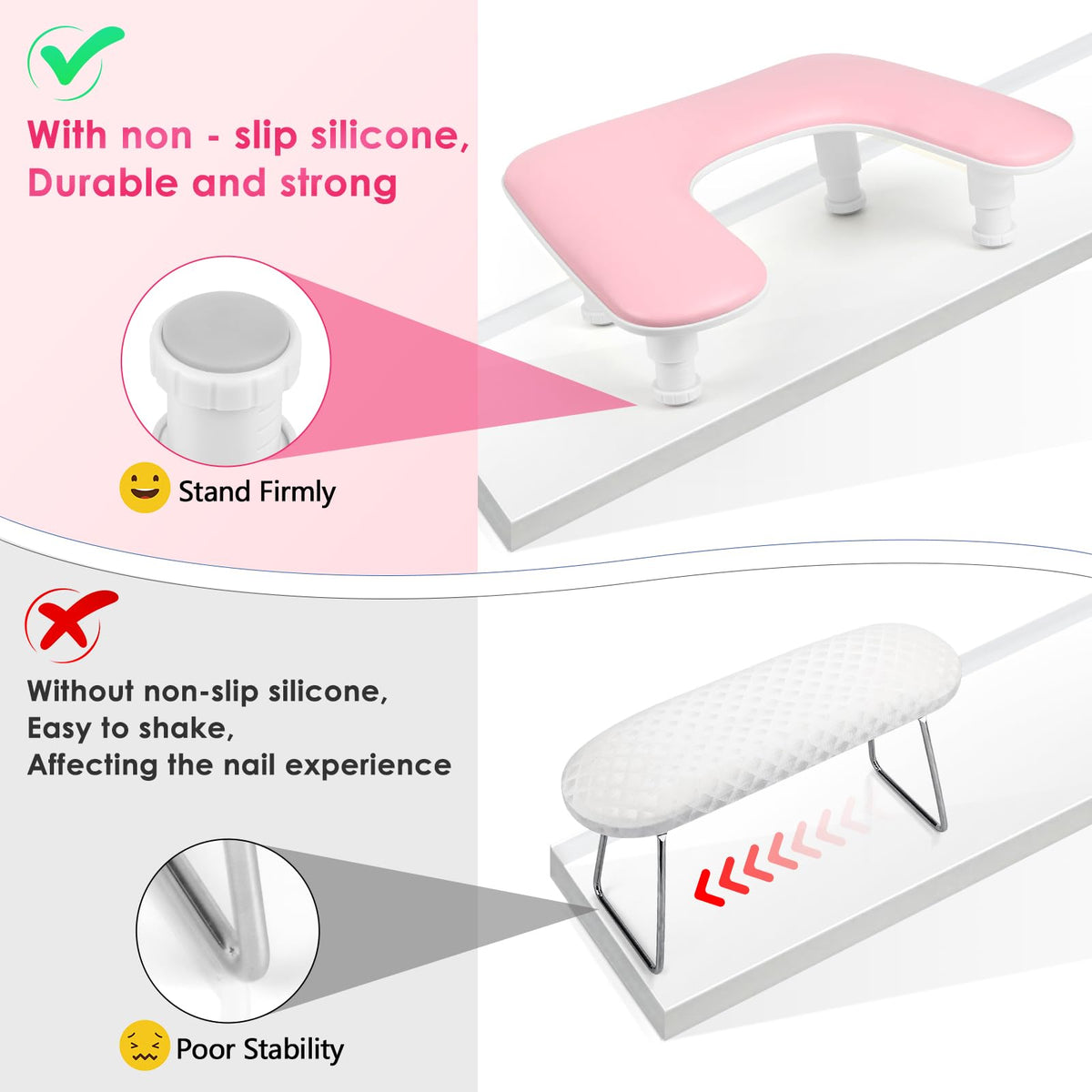 LIONVISON in-use salon setup with lamp improving manicure precision